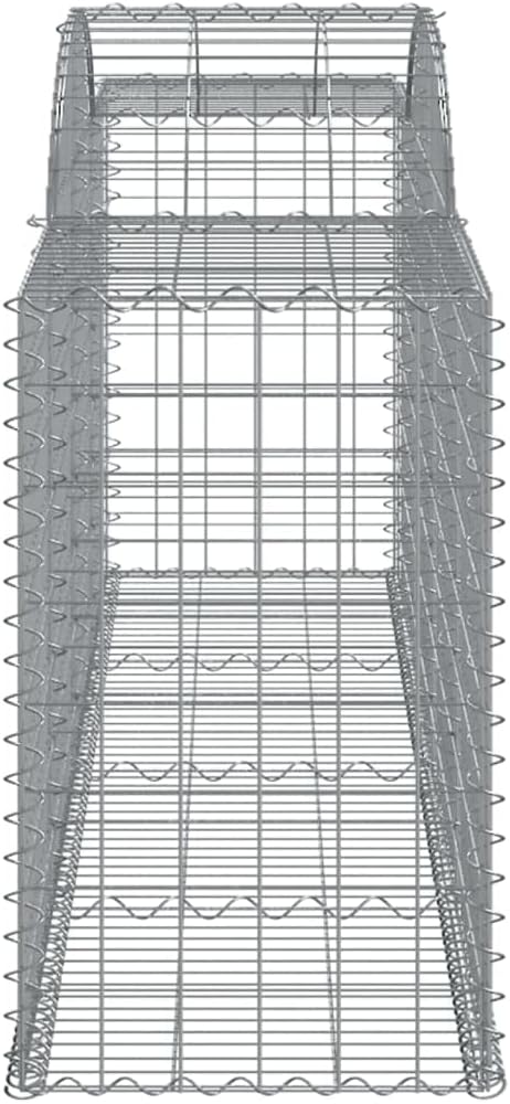 Gabion Baskets Galvanized Welded Wire Mesh Cages Set of 3 Retaining Walls Garden Landscape Fencing Steel Baskets Iron Bed for Patio - vidaXL