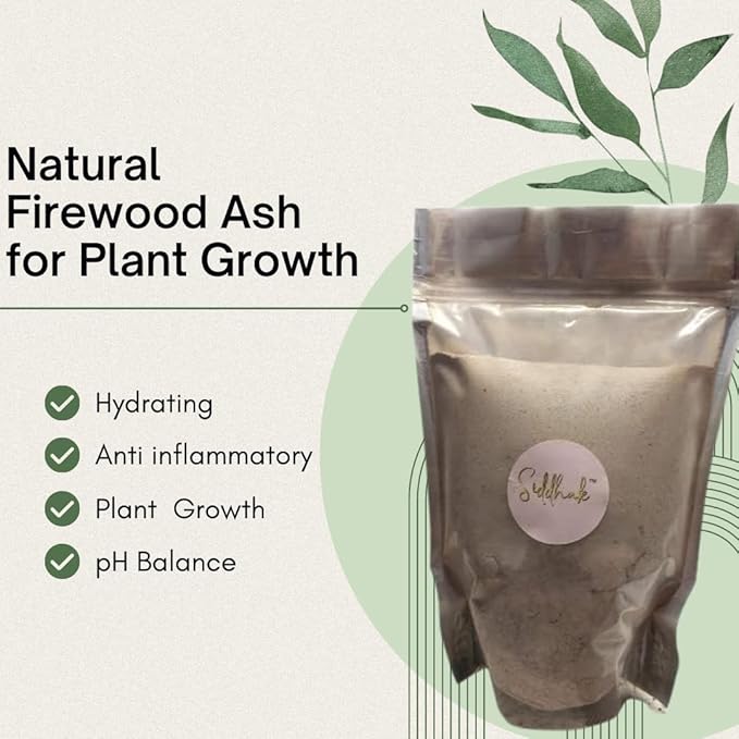 Premium Quality 100% Firewood Ash for Plant Growth - | Fertiliser | Wood ash /(1000 Grams) (2.2 lbs)