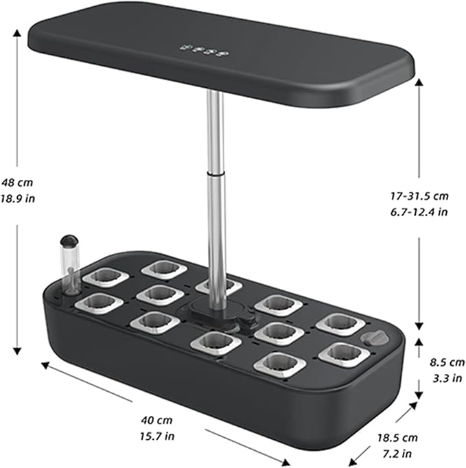 Vertical Garden for Interior 12 Interior Hydroponic Capsules Garden with Growth Light Intelligent Garden Pot Kitchen Automatic Timer