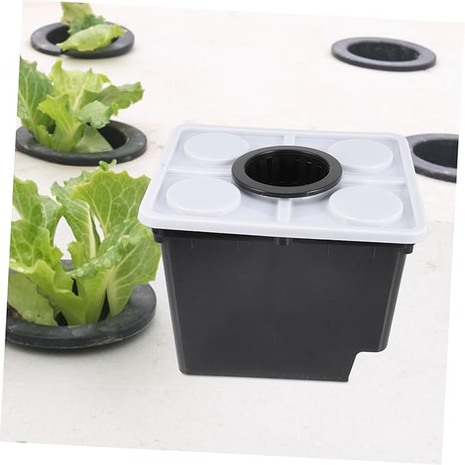 HANABASS Hydroponics System Bucket Planting Holder Soilless Culture Vegetable Lid Easy Assembly Planting Basket for Indoor Garden and Balcony Use Reusable Garden Supplies