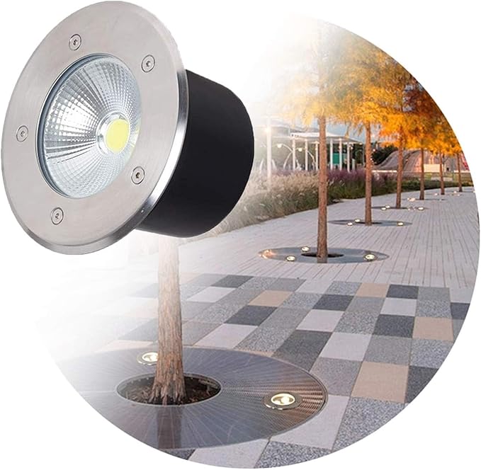 Ground LED Landscape Light - Outdoor Buried Lights COB Underground Recessed Lamp for Garden Lawn Deck(White20W(110-220V))