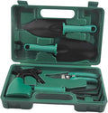 5pcs Garden Tool Set with Shovel Rake and Gardening Scissors in Portable Carrying Case Outdoor Hand Tools for Planting and Landscaping Tasks