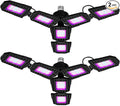 2PCS 300W LED Adjustable Plant Lamp AC100-277V Deformable Hydroponic Succulent Cultivation Growth Lamping 110V Full Spectrum Red/Blue Foldable 90° Indoor Seedling Planting Lamps UV/IR Greenhouse Tent