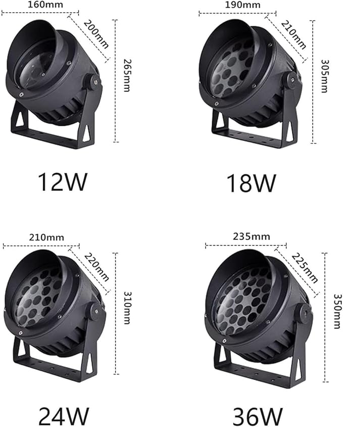 Ground LED Landscape Lights IP65 Waterproof Outdoor Rotation Spotlight 85-265V LED Floor Lamp for Yard Step Lawn Building External Wall Lighting