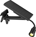 Outdoor Solar Power 2W No Cord Mini Spotlight Black Clip Mount Adjusted Angle Waterproof Portable Easy to Install Spot Lamp for Indoor Balcony Landscape Yard