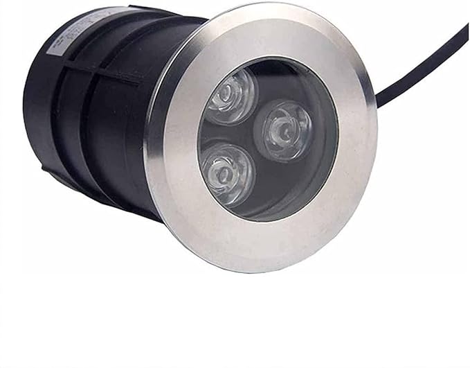 Underground Light LED - 12/24V Garden Courtyard Light Embedded Underwater Spotlight Stainless Steel IP68 Waterproof Landscape Lighting Underwater Pond Spotlight (Warm White 18W)