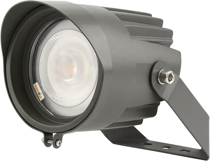 Led Landscape Outdoor Spot Light with Anti-glare Cap - Heavy Duty Waterproof IP67 120V Accent Light 270⁰ Adjustable Mount 3000K Thickened Aluminum Spotlight for Bldg Yard Garden Tree (48 Watts)