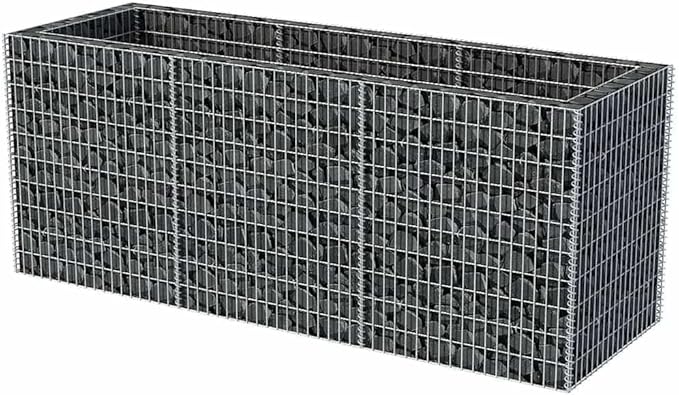 Gabion Raised Bed Retaining Wall and Garden Fence - Galvanized Steel Durable Welded Wire for Landscape Large Capacity Metal Planter Baskets