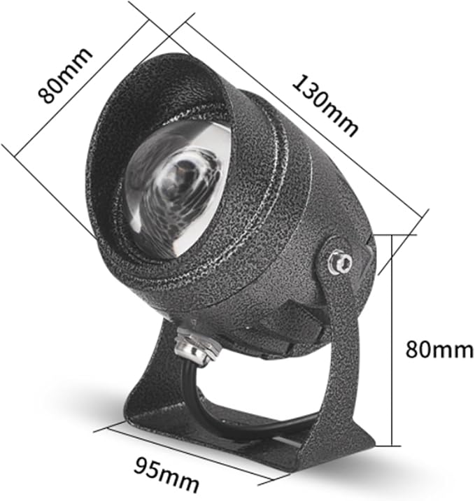 Rotation Spotlight - Narrow Beam Spotlight 220V IP65 Waterproof Flood Light 10W Long Distance Wall Washer Spot Light Outdoor Architectural Lawn LED Landscape Lamp(White Light)