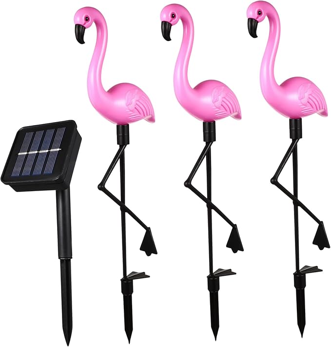 ARTIBETTER Solar Flamingo Pattern Led Garden Light Ground Spotlight Outdoor Decorative Pathway Lights