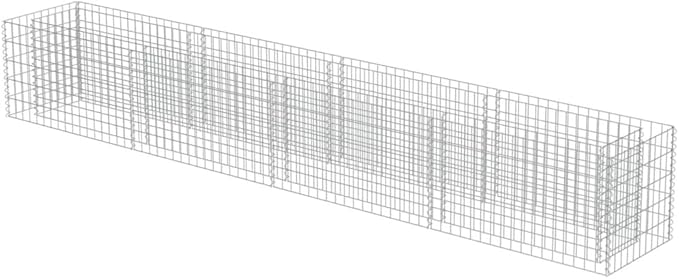 Outdoor Garden Gabion Basket Planter Raised Vegetable BedSteel Garden Decoration Raised Bed Galvanised Steel 141.7x19.7x19.7