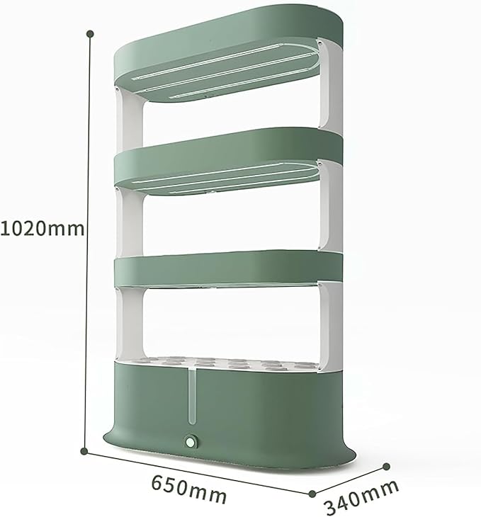 Smart Hydroponic Growing Kit 3 Tier Hydroponic Tower Growing Sytem with Remote Control Stratified Water Circulation Full Spectrum LED Grow Lights for Gardening Lover