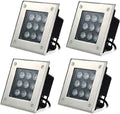 4PCS LED Underground Buried Lights - IP67 Waterproof 85-265V Landscape Spotlights (Green &amp Red 6W)