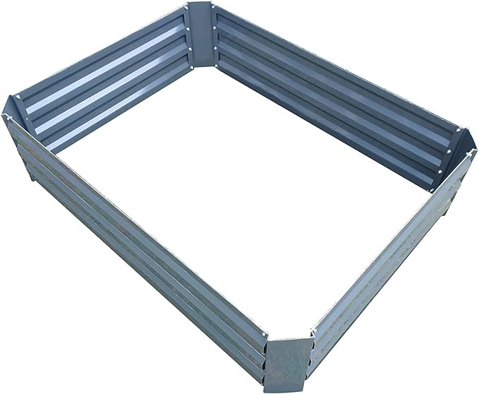 Zenport WS1203 Raised Garden Bed Kit Gray 47.3 X 35.4 X 11.8-Inches