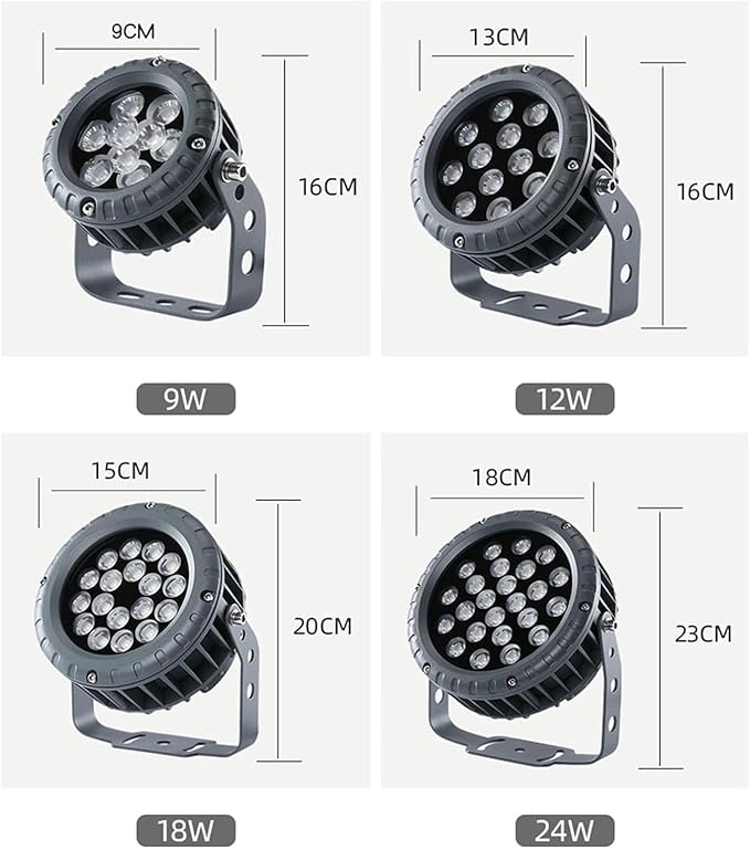 Rotation Floor Spotlight Outdoor Buried Lights 85-265V Adjustable Angle Landscape Lamp IP65 Waterproof Wheeled LED Floodlight for Yard Villas Path Lighting(Warm White Light24W)