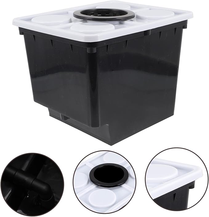 HANABASS Hydroponics System Bucket Planting Holder Soilless Culture Vegetable Lid Easy Assembly Planting Basket for Indoor Garden and Balcony Use Reusable Garden Supplies