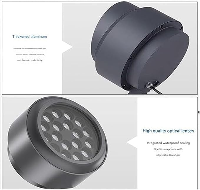Outdoor LED Spotlight - Landscape Lamp 220V IP65 Waterproof Lawn Projector Floodlight Tree Lighting for Hotel Exterior Wall Contouring Landscaping Projects(B-White Light3 * 3W)
