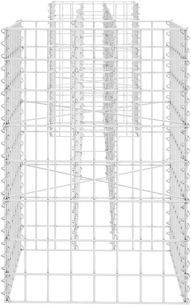 Gabion Planter Raised Bed Wire Fencing Steel H-Shaped Patio Flower Plant Basket Rock Stone Fill Mesh Fence for Garden Backyard Outdoor Landscape 102.4x15.7x23.6