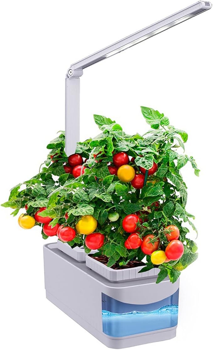 Smart Automatic Hydroponics 8 Pods Indoor Herb Garden with 3 Mode Led Grow Light Germination Kit Adjustable Up Down Left and Right for Home Kitchen