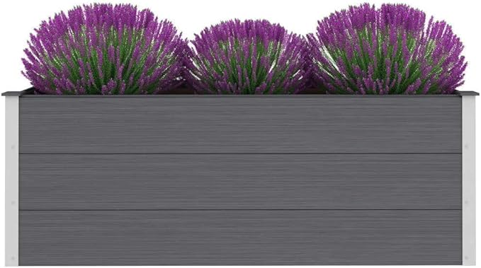 Garden Raised Bed WPC 59.1 x 19.7 x 21.3 GrayWeight:44.16lbs43607