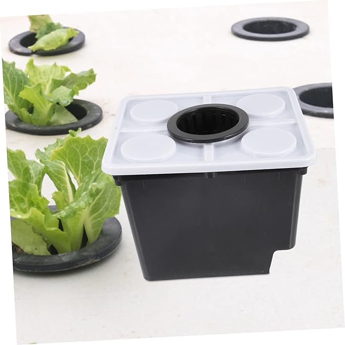 Hydroponic Planting Bucket for Greenhouse Soilless Culture Vegetable Holder with Lid for Growing Flowers Vegetables and Plants Easy to Assemble Reusable