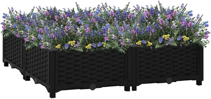 Raised BedGarden PlantersGarden PlantersGarden CenterpiecesGarden BedsRaised Beds for Growing FlowersHerbs and Fruits31.5x31.5x9.1 Polypropylene