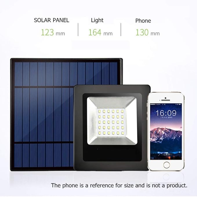 Landscape Lights Solar Lawn Light LED Garden 30LED Floodlight Solar Garden Light Adjustable Solar Panel Security Lamp Waterproof for Lighting LED Street Lamp (5M Cable White)