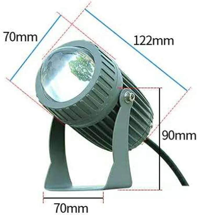 Rotation Spotlight - 10W LED Wall Washer 220V Long-Distance LED Beam Spotlight IP65 Waterproof Outdoor Landscape Lighting Roman Column Villa Lighting Beam Light(Red)