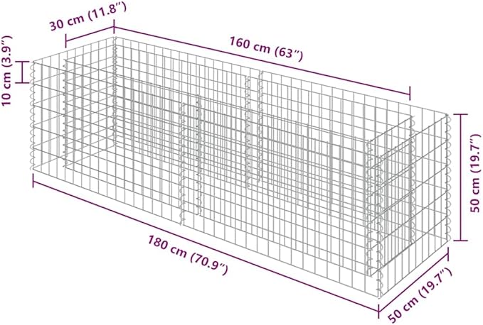 Galvanized Steel Raised Garden Bed 70.9 x 70.9 x 19.7 in Silver Rectangular Outdoor Planter Box Heavy-Duty Raised Flower or Vegetable Bed for Patio Lawn and Balcony