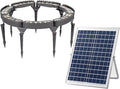 Solar Garden Lights Outdoor Led Ring Tree Light Landscape Spotlights for Driveways Courtyards Park(Warm White LightPack of 7)