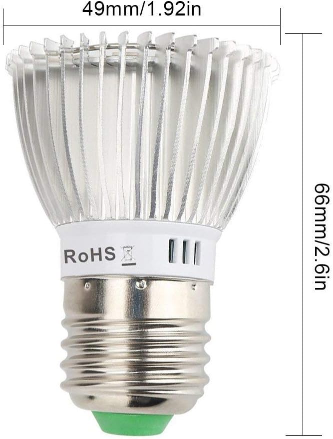 LED Grow Light Bulbs (4 Pack)28WAC85-265VE27 Base Light BulbsFull Spectrum Plant Bulbs Indoor Plant Growing Lights Lamp for Vegetable Greenhouse Hydroponic