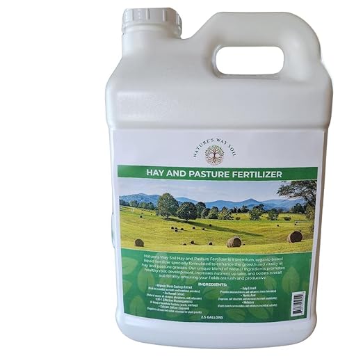 Nature's Way Soil Hay and Pasture Liquid Fertilizer – Organic Non-Toxic Safe for Horses Livestock – Promotes Healthy Growth Nutrient-Rich Forage and Enhanced Pasture Quality (1 Gallon)