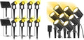 ZYAN Solar Spotlights Black Cord (8 Pack Warm White) Plug in Spotlights 8 Pack Warm White