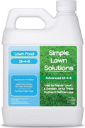 Advanced 16-4-8 Lawn Fertilizer - Liquid Lawn Food Spring &amp Summer Concentrated Spray - Any Grass Type- Fish and Seaweed Kelp- Balanced NPK - Simple Lawn Solutions (1 Quart)