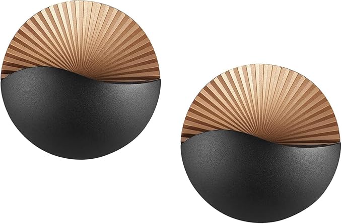 Creative LED Wall Sconce Lights Up Down Aluminium Waterproof IP65 LampIndoor Outdoor for Bedroom Living Room Bathroom Porch Hallway Stairs(Black-White2PCS-7W(85-265V))