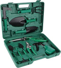 BESPORTBLE Garden Tool Set Case 10-Piece Kit with Trowel Shovel Hoe Weeder Spade Cultivator Pruning Shears Water Sprayer and Bag for Easy Organization