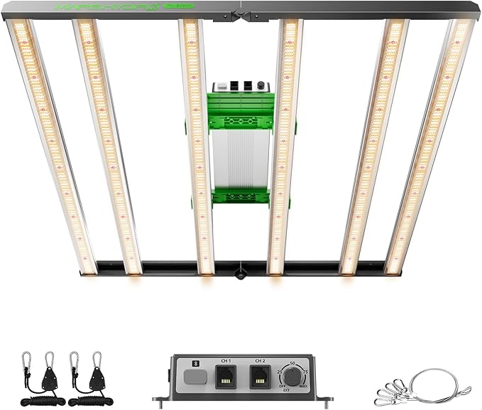 MARS HYDRO 2025 New Version FC-E4800 Foldable LED Grow Light 4x4ft Full Spectrum Grow Light Bar 480Watt and iConnectu Controller