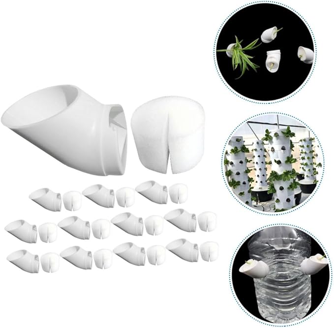 BESPORTBLE 2sets Vertical Hydroponics Tower Planting Cups Hydroponic Plant Cups for Garden
