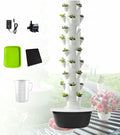 Hydroponics Growing System Vertical Tower with Hydrating Pump and Movable Water Tank Hydroponic Tower Garden Kit Planter Aquaponics Growing Kits Herb Garden-*
