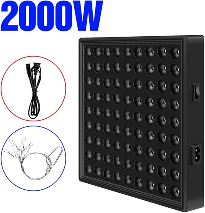 LED Grow Light Full Spectrum Plant Grow Light with Veg &amp Bloom Switch for Hydroponic Indoor Plants LED Grow Lamp Quiet Built-in Fan81LEDS