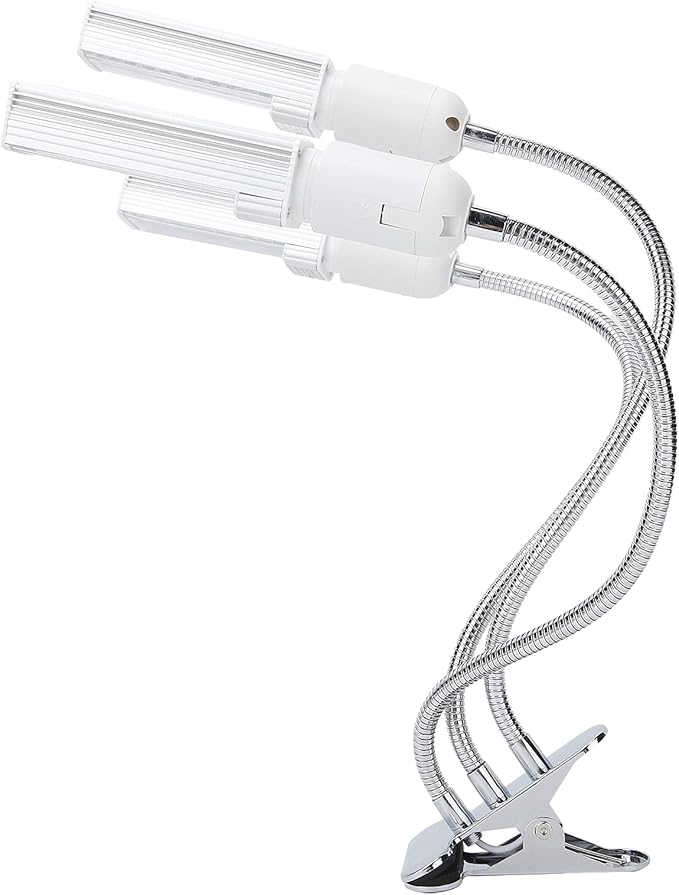 Plant Growing Light Adjustable 3 Head LED Plant Growth Light with USB Clip for Outdoor Garden