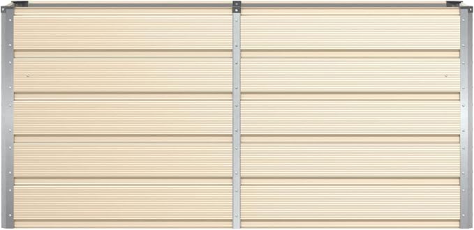 Outdoor Metal Raised Garden Bed Steel Planter Box for Gardening Vegetables Fruits Flowers Easy Assembly 62.99 x 15.75 x 29.53 in Ivory-751