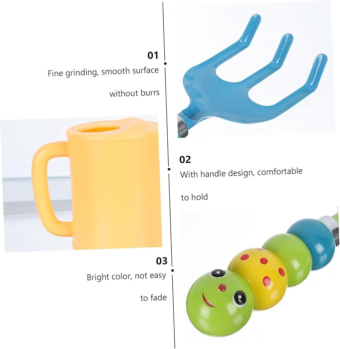 1set Boys and Girls Multi-Purpose Garden Tools Set Mini Planting Equipment for Toddlers Fun and Safe Gardening Tools for Brightly and Lightweight for Little Hands