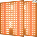 2Pack 300W Full Spectrum Plant Panel Bulbs 100-277V Greenhouse Tent Hydroponic Fruit Flower Light UV/IR Indoor Seedings Cultivation Lights 110V Sunlike Sapling Vege Moss Succulent Potted Moss Lighting