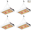 4Pack 500W LED Plant Lamps UV/IR Integrated with Veg/Bloom Modes 100-277V Universal Voltage Sunlike Fill Lights for Indoor CultivationGreenhouse Tents &amp Hydroponic Gardens US Plug with Hooks