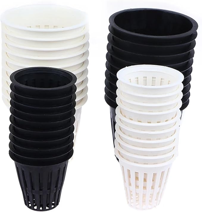 Net Pots for Hydroponics 40PCS 3 Inch Hydroponic Net Pots - Slotted Mesh for Orchid Soilless Planting(3INCH White)