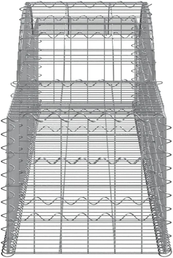 5-Pack Galvanized Iron Gabion Basket Set 118x118x24 in for Raised Garden Bed Outdoor Planter Wall Landscape Barrier Rock Cage for Yard Patio