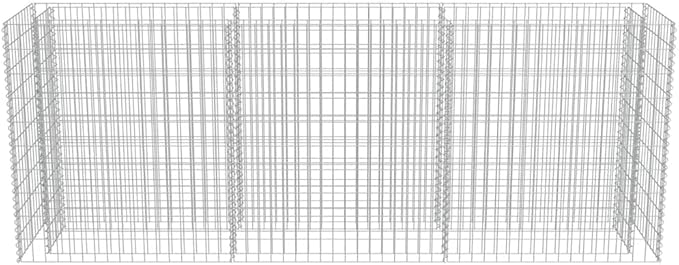 SKM Gabion Raised Gabion Raised Bed Galvanised Steel 106.3x19.7x39.4