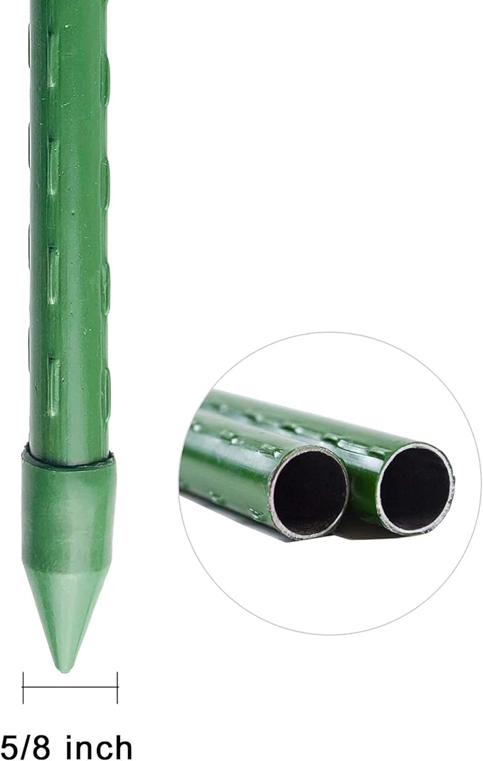 WAENLIR Garden Stakes 84 inch 7ft Sturdy Tomato Stakes Plant Stakes for Outdoor Plants Metal Plant Support Sticks for Gardening Pack of 25