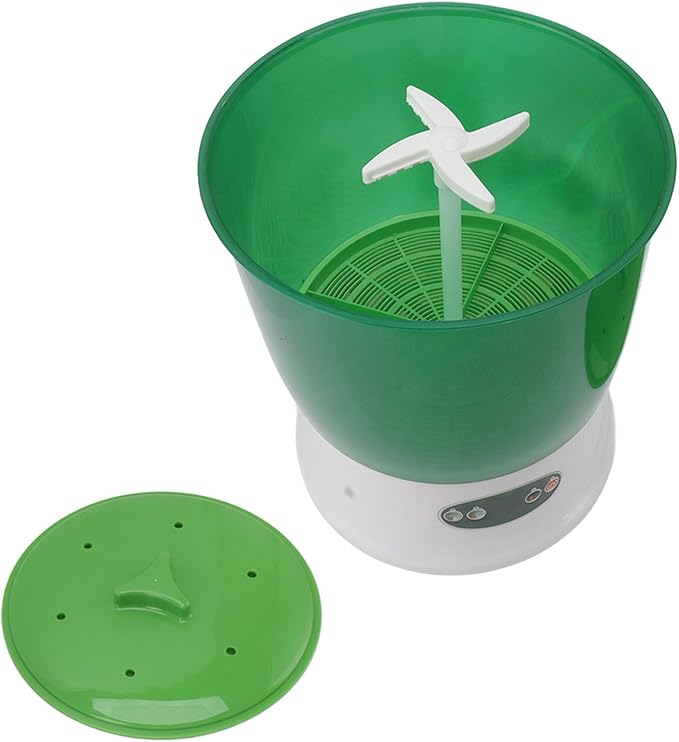 JTLB Bean Sprouts Machine 3 Layer Automatic Seed Sprouter Kit with Pressing Plate for Home Kitchen Countertop Large Capacity Bean Sprouts Grower Germination Kit (US Plug 110V)